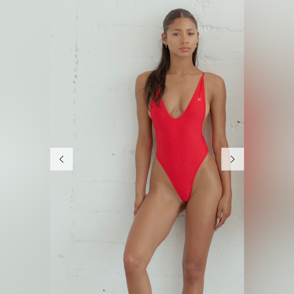 Boutine LA red retro one piece small brand new